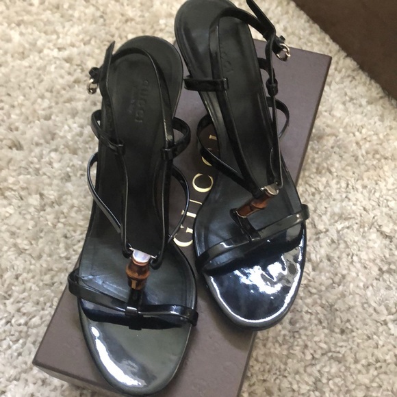 Gucci Black Bamboo Heels SOLD - Picture 3 of 4